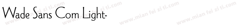 Wade Sans Com Light字体转换